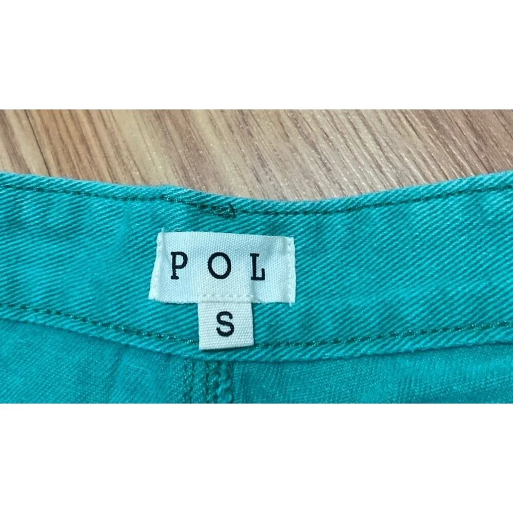 Pol shorts POL Jean shorts green jeans sequins sequined shorts fringe shorts NEW